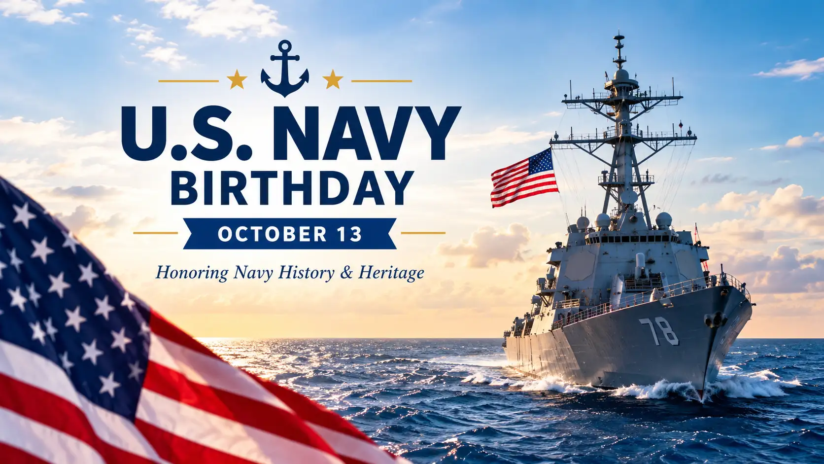 U.S. Navy Birthday celebrated on October 13